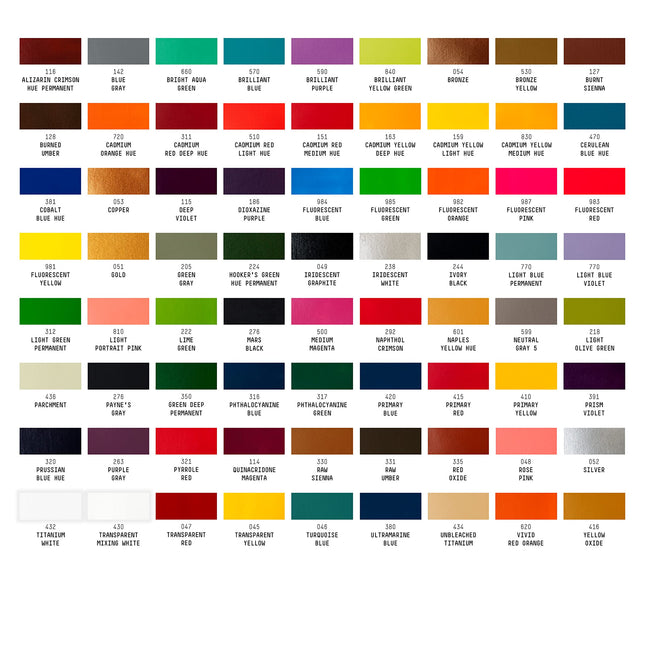 Liquitex BASICS Acrylic Paint Set, 72 x 22ml (0.74-oz) Tube Paint Set