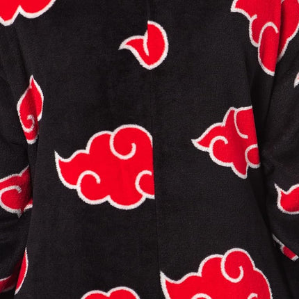 Bioworld Naruto Kigurumi Shippuden Akatsuki Nubes Rojas Anime Disfraz de Una Pieza Pijama Enterizo para Hombres y Mujeres, Cloudv1, XXL
