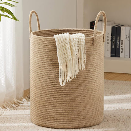 YOUDENOVA Jute Rope Woven Laundry Hamper Basket, 5