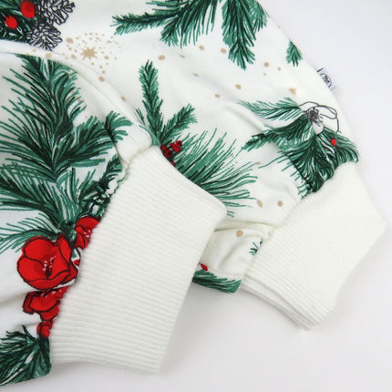 HonestBaby Juego de 2 piezas de sudadera de cuello redondo y pantalón de chándal 100% algodón orgánico para bebé, niño y niña, verde esmeralda floral, 3-6 meses