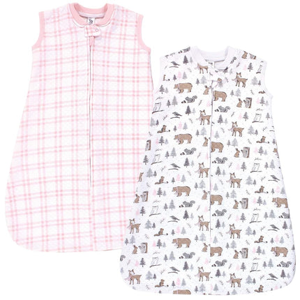 Hudson Baby Saco de dormir y manta portátil acolchados de primera calidad sin mangas para bebé unisex, paquete de 2, diseño Winter Forest, 12-18 meses
