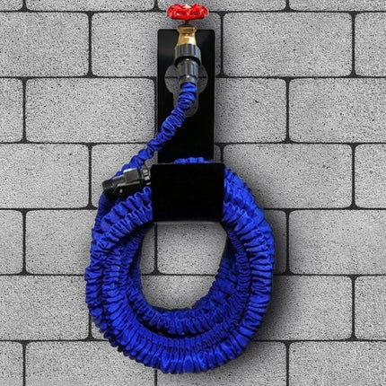 Garden Hose Hanger Wall Mount Heavy Duty Metal Hose Holder Hook for 150ft Hose (Large, Black)