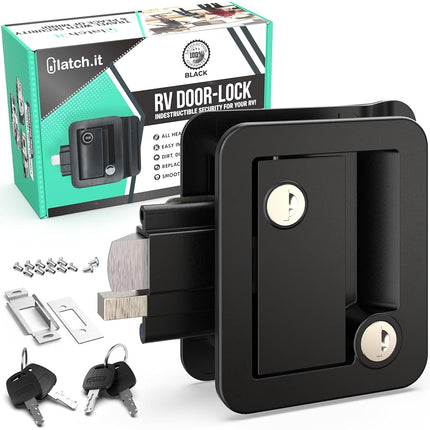LATCH.IT Black RV Door Latch | RV Door Locks for T