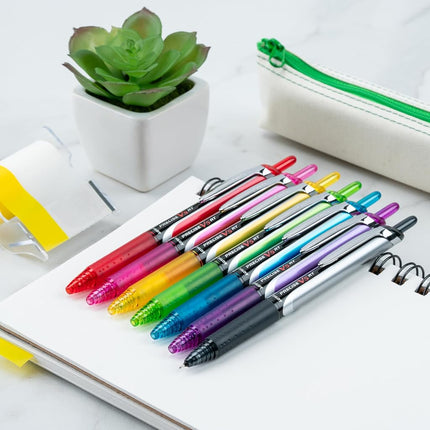 PILOT Precise V5 RT Refillable & Retractable Liquid Ink Rolling Ball Pens, Extra Fine Point (0.5mm) Red Ink, 12-Pack (26064)