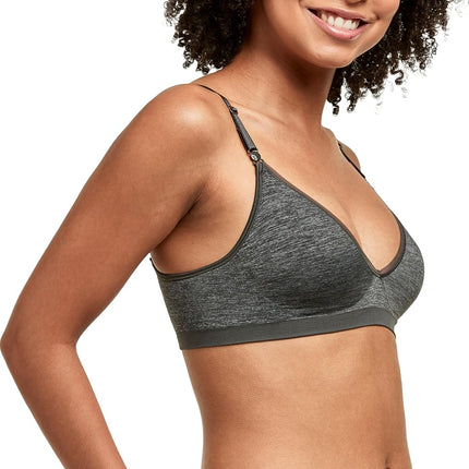 Hanes womensG795Seamless Bra - Gray - L