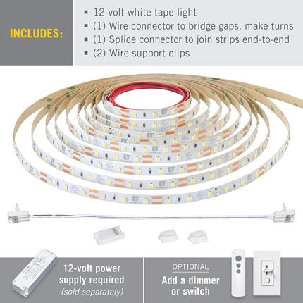 Armacost Lighting RibbonFlex Pro 12-Volt 16.4 ft. LED White Strip Light 60 LEDs/m Daylight (5000K) 162230