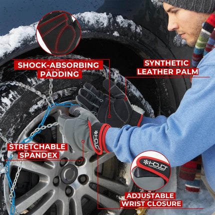 HANDLANDY Winter Work Gloves for Men & Women, Utility Mechanic Working Gloves Touch Screen, Flexible Breathable Gardening Gloves for Yard Maintenance (X-Large, 1 Pair)
