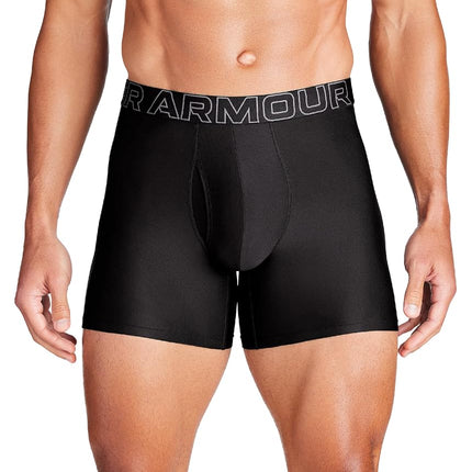 Under Armour Men's Tech 6-inch Boxerjock 2-Pack Boxer Briefs, Black Solid-Core Pack of 3, 3XL