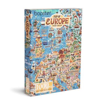 Jigsaw Puzzles for Adults 1000 Piece Map of Europe Puzzle - European Jigsaw 1000 Piece Jigsaw Puzzles for Adults and Kids - Geography Gifts by bopster