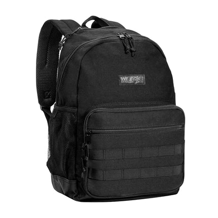 Wrangler Backpack for Men and Women, Casual Daypack for Travel, Work School，Laptop Backpack, Black, L, Modern, Minimalist