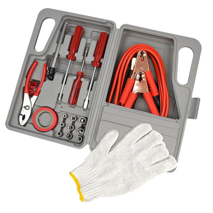 Trousse d'outils d'urgence automobile 31 pièces gris American Builder HW2194