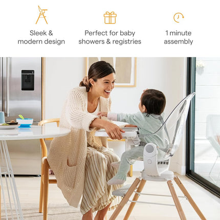Munchkin 360° Cloud Baby High Chair with Clear Seat and 360° Swivel