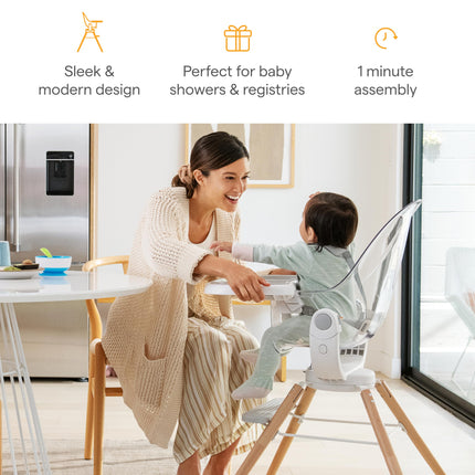 Munchkin 360° Cloud Trona para Bebé con Asiento Transparente y Giro 360°