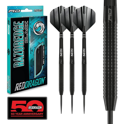 RED DRAGON Darts | Razor Edge Black 28g Steel Tip 