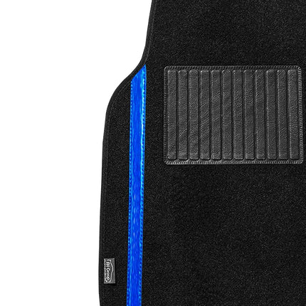 FH Group F14413BLUE Universal Fit Full Set Galaxy13 Metallic Stripe Blue Automotive Floor Mats fits Most Cars, SUVs, Trucks, and Vans