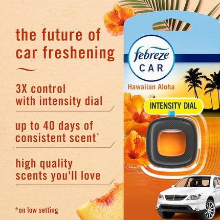 Febreze 94725 Désodorisant de Voiture à Clipser pour Grille d'Aération, Parfum Aloha Hawaïen, 0,06 oz