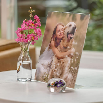 Set of 12 Snap - 8x10 Clear Acrylic Self Standing Photo Frames - Perfect for Showcasing Memories in Style - Versatile and Durable Design for Home or Office Décor - Rectangular TableTop - Single