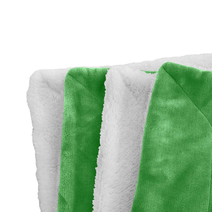 Manta de lujo ultra afelpada Elegant Comfort, con tacto de terciopelo, suave, cálida y acogedora | Manta reversible con reverso de micromink sherpa para cama y sofá, color verde esmeralda liso