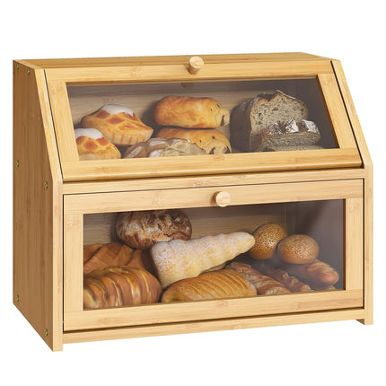 BMOSU Farmhouse Bread Box for Kitchen Countertop B