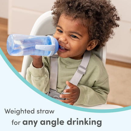 NUK Learner Straw Cup, 10 oz, 2-Pack - Toddler Cup with Soft Straw for Easy Drinking, 6 Months and Up