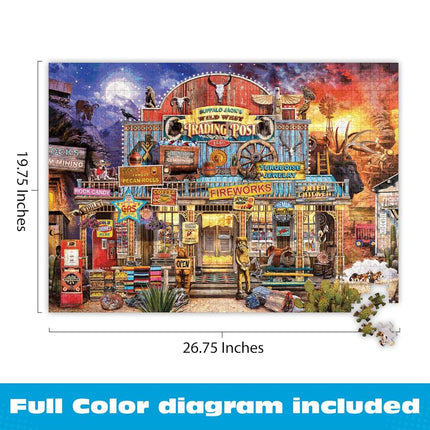 Buffalo Games - Wild West Trading Post - 1000 Piece Jigsaw Puzzle for Adults Challenging Puzzle Perfect for Game Nights - Finished Size 26.75 x 19.75