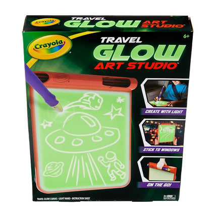 CRAYOLA Studio artistique de voyage lumineux, jouets qui brillent dans le noir, cadeaux pour enfants filles et garçons, à partir de 6, 7, 8, 9 ans