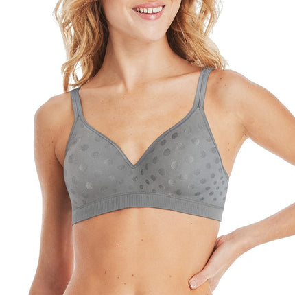 Hanes Women's Perfect Coverage Wireless Bra with Foam, ComfortFlex Fit, Smart Sizes S-3xl+, Charcoal, 3X-Large