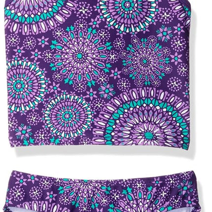 Kanu Surf Girls' Melanie Beach Sport 2-pc Banded Tankini Swimsuit, Melanie Purple, 6