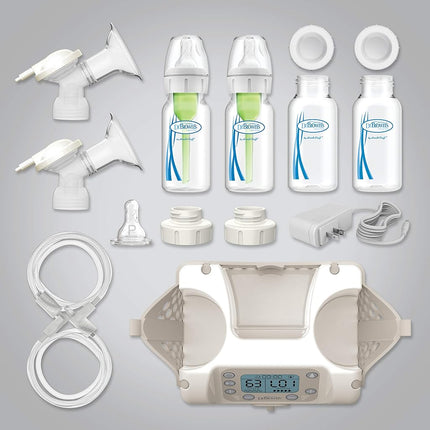 Adaptador de biberón Dr. Brown's de cuello estrecho a ancho para extractor de leche doble eléctrico Customflow, 2 unidades