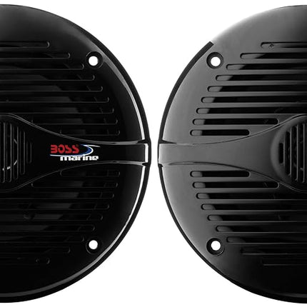 BOSS Audio Systems MR60B Altavoces Marinos de 6,5 Pulgadas - Resistentes a la Intemperie, 200 Vatios de Potencia por Par, 100 Vatios Cada Uno, Rango Completo, 2 Vías, Se Venden en Pares