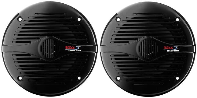 BOSS Audio Systems MR60B 6.5 Inch Marine Speakers - Weatherproof, 200 Watts of Power Per Pair, 100 Watts Each, Full Range, 2 Way, Sold in Pairs