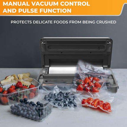 Anova Culinary Precision Vacuum Sealer Pro, Includes 1 Bag Roll, For Sous Vide and Food Storage, black, medium