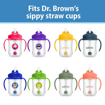 Kit de remplacement de paille pour la tasse à paille Dr. Brown's Baby's First avec une paille et une brosse de nettoyage, sans BPA
