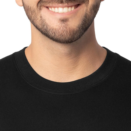 Sudadera Fruit of the Loom Eversoft de forro polar para hombre, Sudadera-Negro, XG