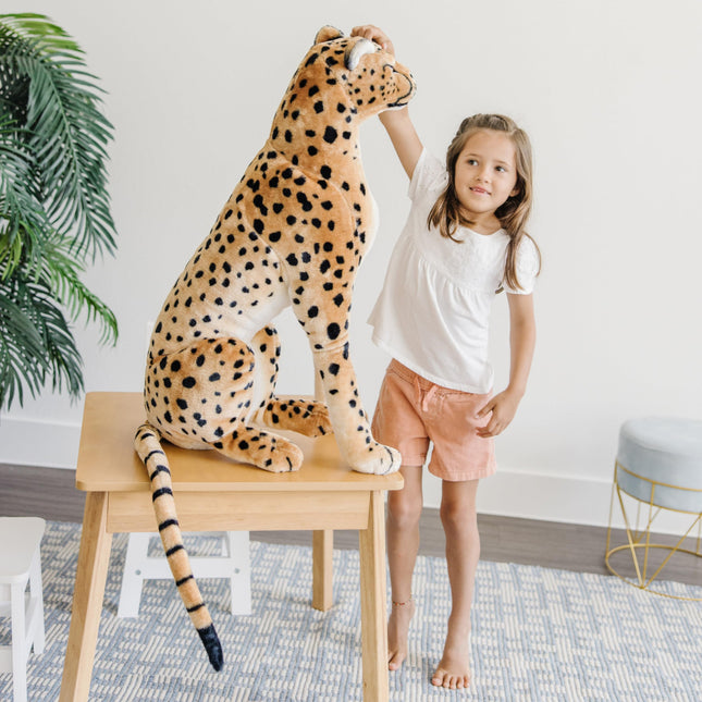 Melissa & Doug Grand guépard – Peluche grandeur nature (plus de 1,20 m de long)