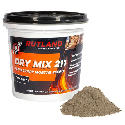 Rutland Dry Mix 211 Refractory Mortar 2.5 Pound - 