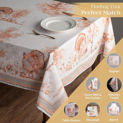 Maison d' Hermine Table Cloth Square Table Reusable 100% Cotton 54"x54"