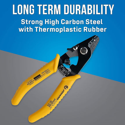Jonard JIC-375 Three Hole Fiber Optic Stripper with TPR Handle 6 Length
