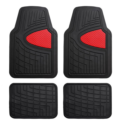 Automotive Floor Mats Red Universal Fit Heavy Duty