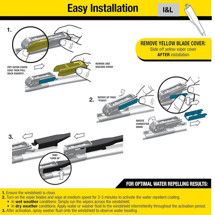 Rain-X 5079278-2 Latitude Water Repellency Wiper Blade, 21"