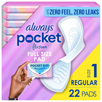 Always Pocket Flexfoam Pads, Size 1, Regular, with
