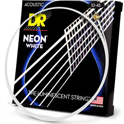 DR Strings Hi-Def Neon White Acoustic Lite