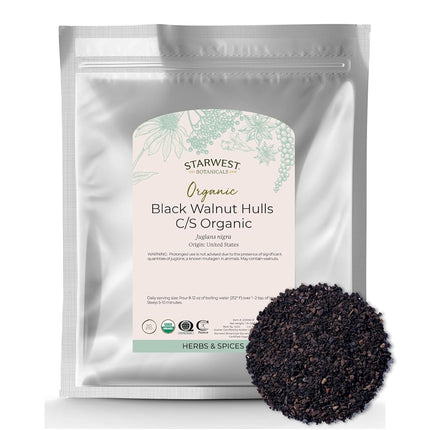 Organic Black Walnut Hull C/S - 1 Lb (453 G) - Sta