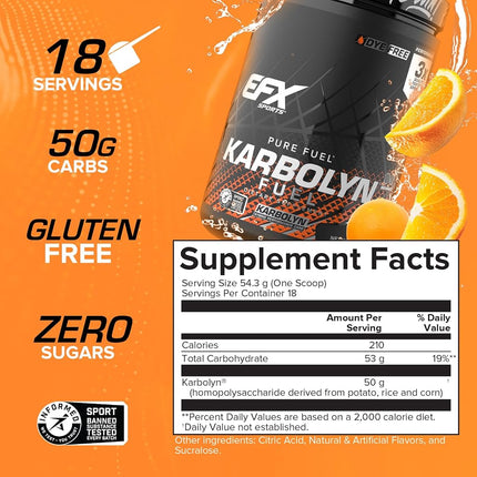EFX Karbolyn Fuel Perormance Carb, 1kg, Orange