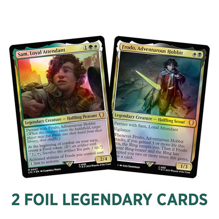 Magic: The Gathering The Lord of the Rings: Tales of Middle-earth Commander Deck - Food & Fellowship (100-Card Deck, 2-Card Collector Booster Sample Pack + Accessories)