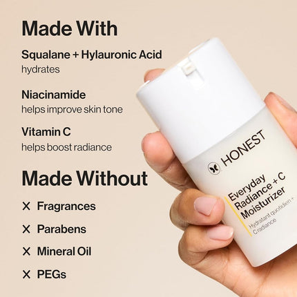 honest beauty everyday radiance moisturizer with a blend of cherry fig licorice extracts paraben free dermatologist tested cruelty free 1 7 fl oz