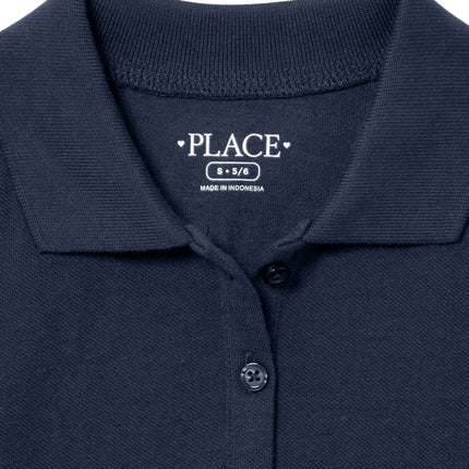 The Children's Place Girls' Uniform Pique Polo Dress 2-Pack Tidal XS (4)