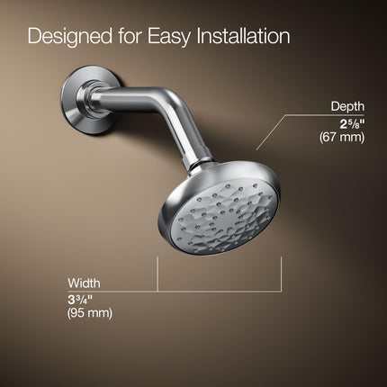 Kohler K-72422-CP Awaken B90 Single-Function 1.5gpm Showerhead, Polished Chrome