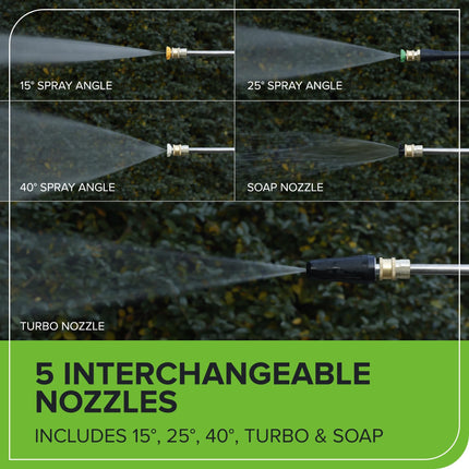Greenworks Pro sin escobillas 3000 PSI (certificación CSA) 2.0 GPM máx. / 1.1 GPM Lavadora a presión eléctrica (manijas plegables, marco de acero resistente, manguera de 7.6 m, cable de alimentación GFCI de 10.6 m)