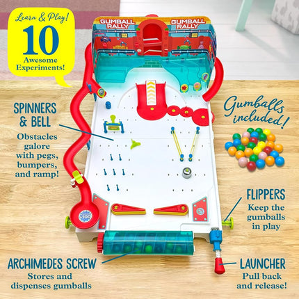 Thames & Kosmos Pinball Machine Maker STEM Experiment Kit, Build a Reconfigurable Pinball Machine, Use Gumballs to Play, Explore Physics, Force, Motion, Gravity, Simple Machines, Gumballs Included